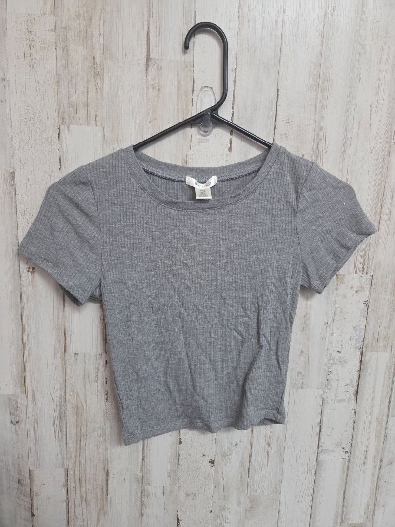GREY BOZOLLO RIBBED CROP TOP, LADIES S