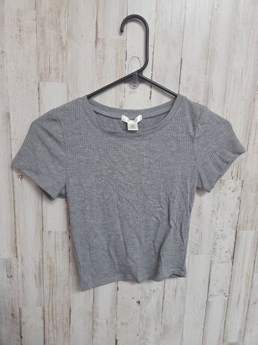 GREY BOZOLLO RIBBED CROP TOP, LADIES S