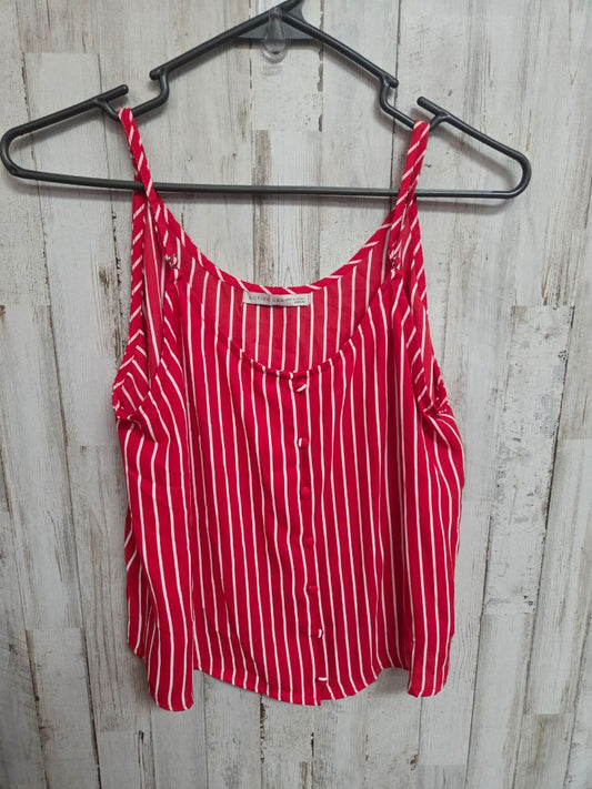 RED ACTIVE USA STRIPED BUTTON CAMI, LADIES M