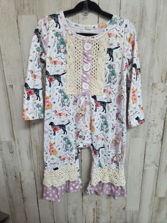 WHTIE BOUTIQUE DOG ROMPER, GIRL 12-18M