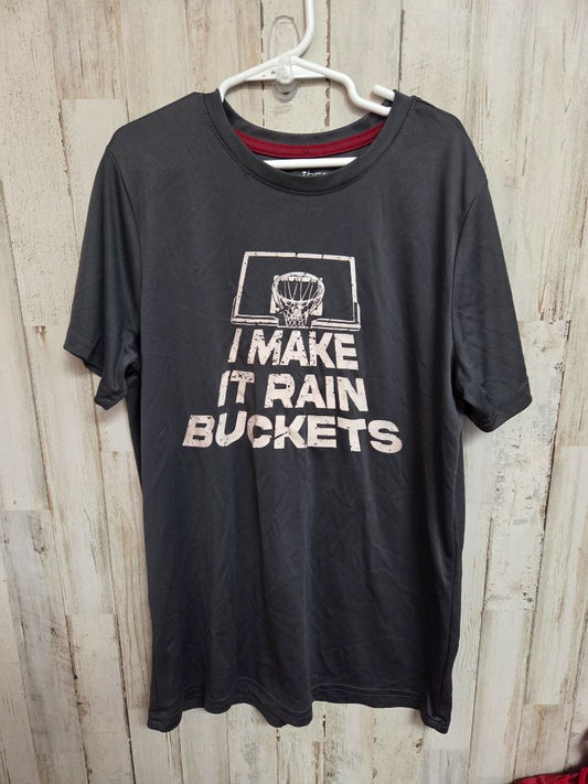 GREY BCG RAIN BUCKETS TEE, BOYS 14/16