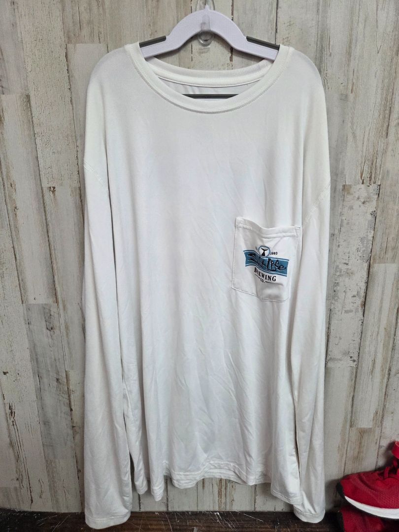 WHITE SALT LIFE DRI FIT LOGO TOP, ADULT S