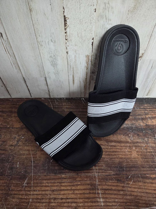 BLACK CHAMPION SLIDES, SHOES Y6