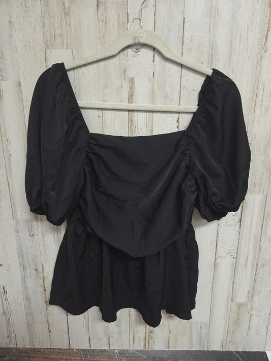 BLACK SHEIN PEPLUM TOP, LADIES M