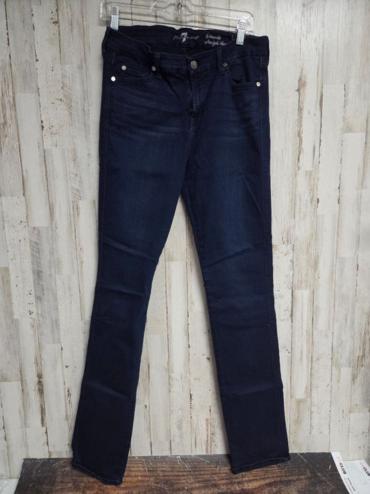 DENIM ALL OF MANKIND SZ30 STRIGHT JEANS, LADIES L