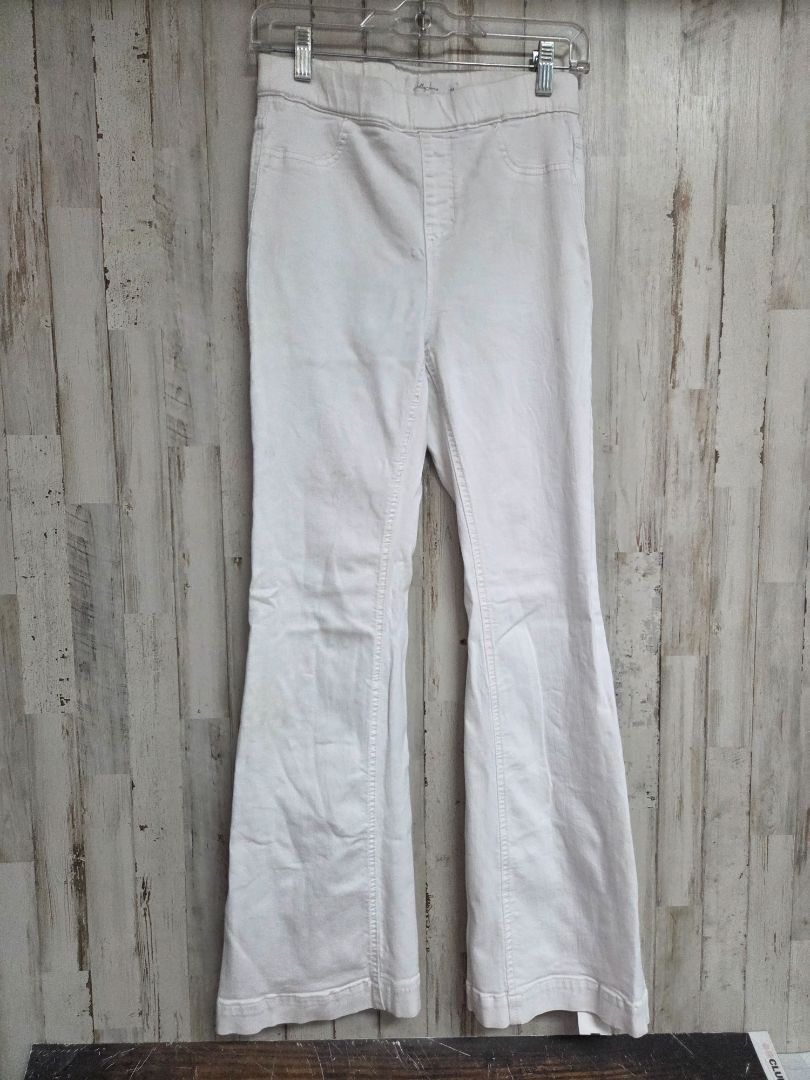 WHITE JELLY JEANS FLARE PANTS, LADIES M