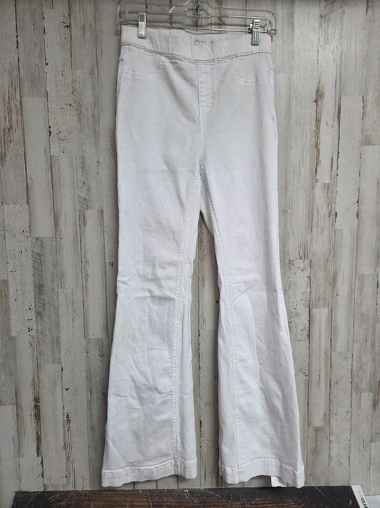 WHITE JELLY JEANS FLARE PANTS, LADIES M