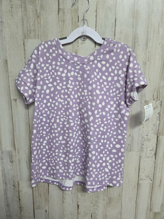 PURPLE ODDI SPOTTED TOP, GIRLS 8