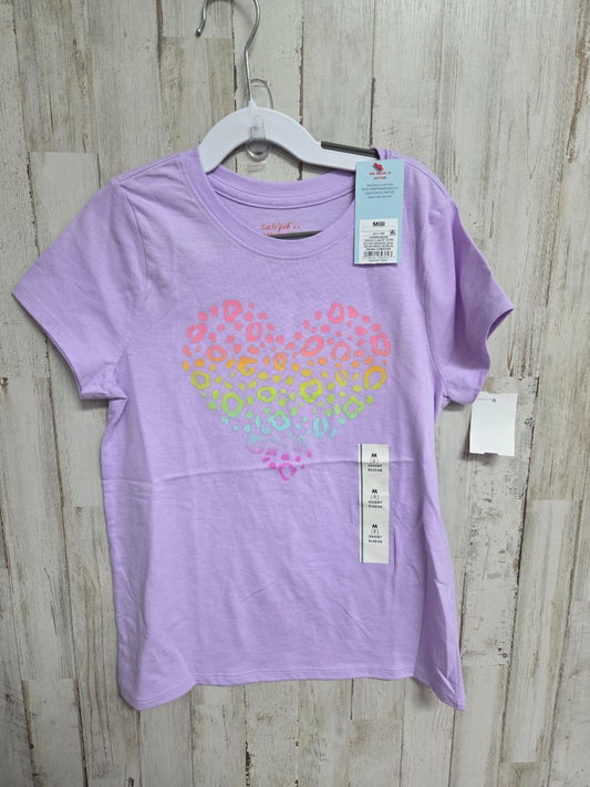 PURPLE CAT & JACK HEART TEE, GIRLS 7/8