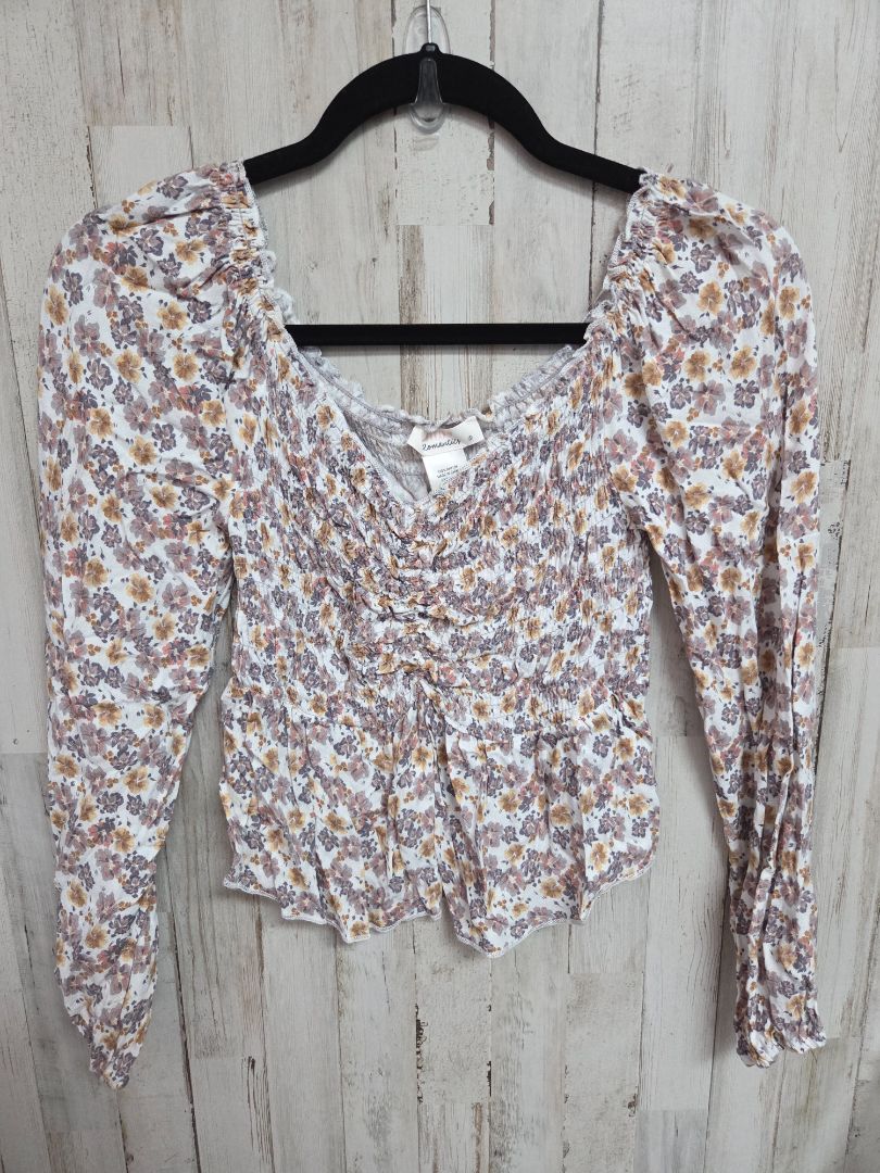 WHITE URBAN ROMANTICS SMOCK FLORAL TOP, LADIES S