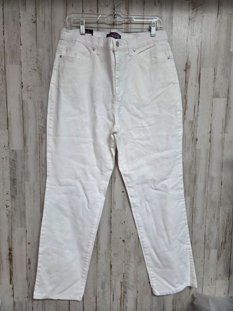 WHITE GLORIA VANDERBILT SZ14 PANTS, LADIES XL
