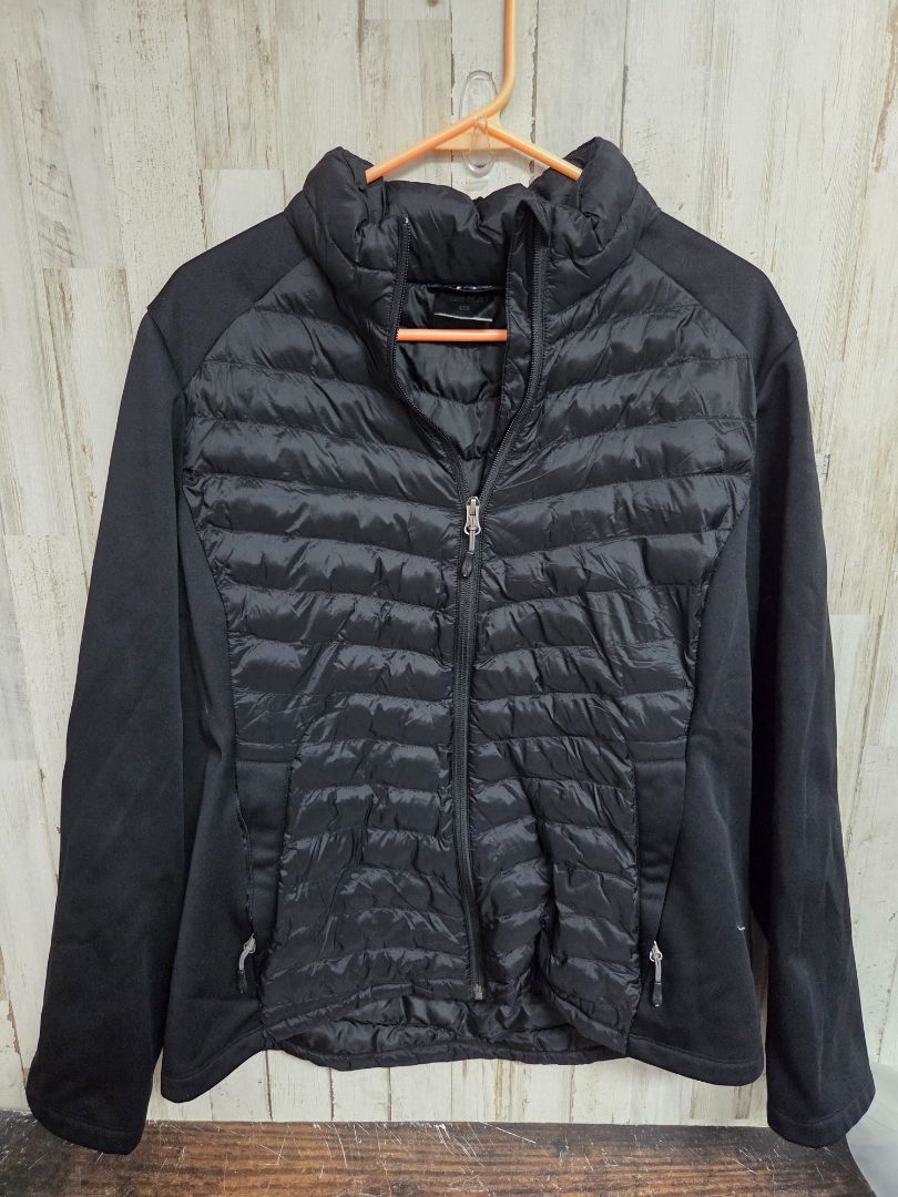BLACK 32 HEAT PUFF ZIP JACKET, LADIES XL