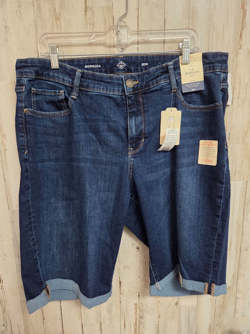 DENIM ST JOHNS BAY SZ20 BERMUDA SHORT, LADIES 2X