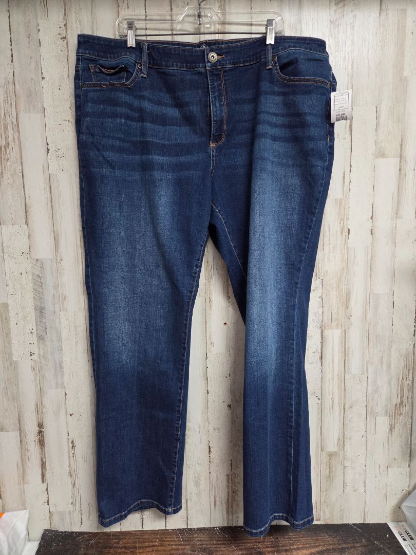 DENIM ST JOHNS BAY SZ22 STRAIGHT JEAN, LADIES 3X
