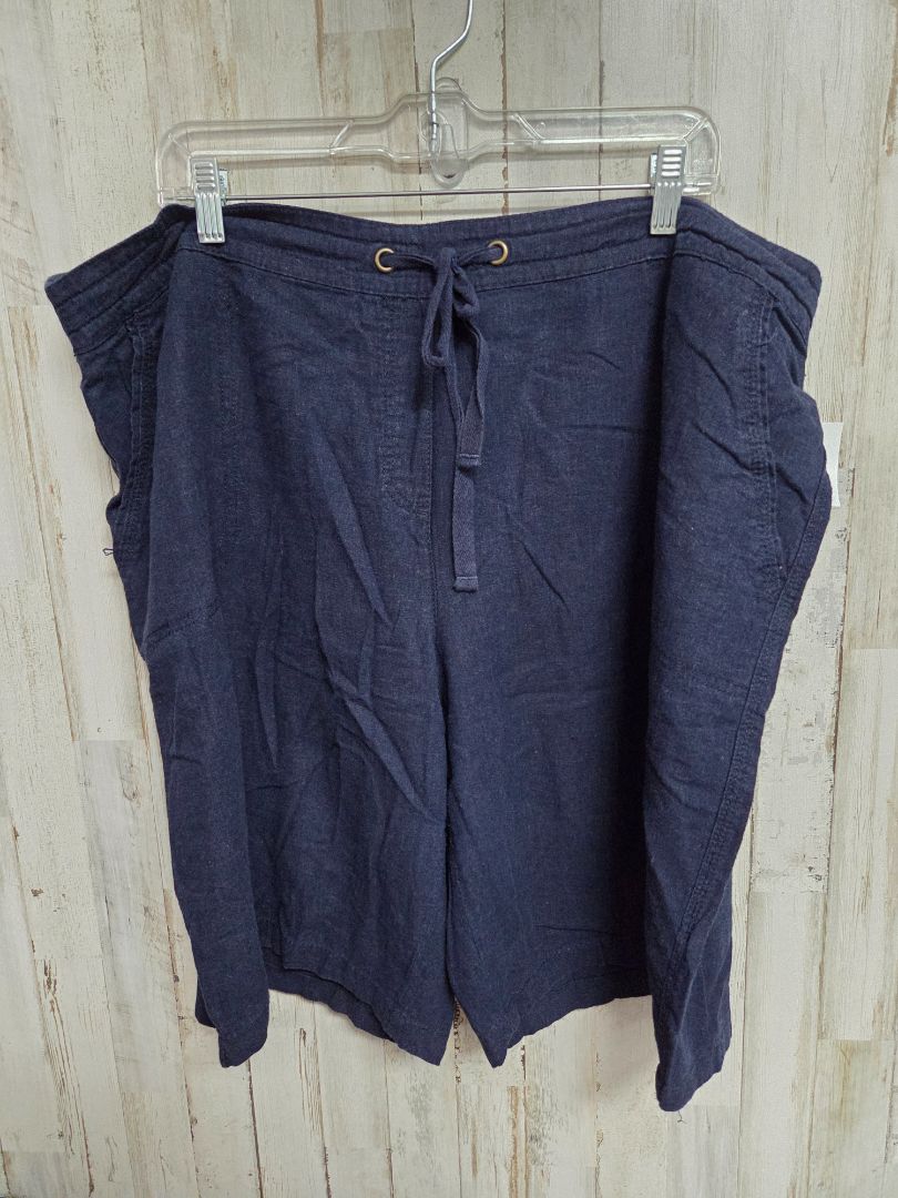 NAVY PER SE SZ22 LINEN SHORT, LADIES 3X