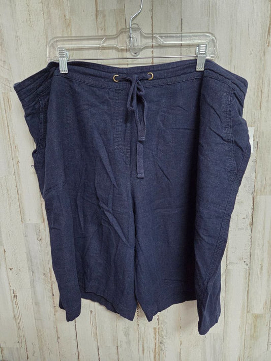 NAVY PER SE SZ22 LINEN SHORT, LADIES 3X