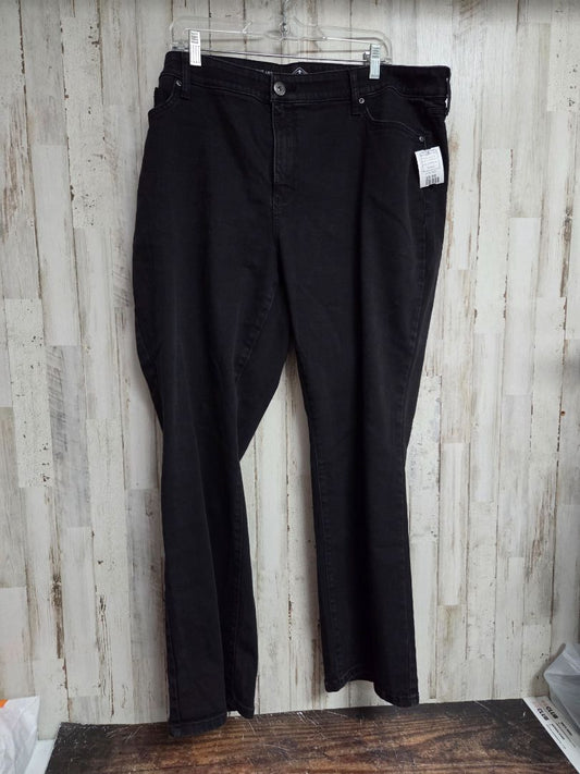 BLACK ST JOHNS BAY SZ22 STRAIGHT JEAN, LADIES 3X