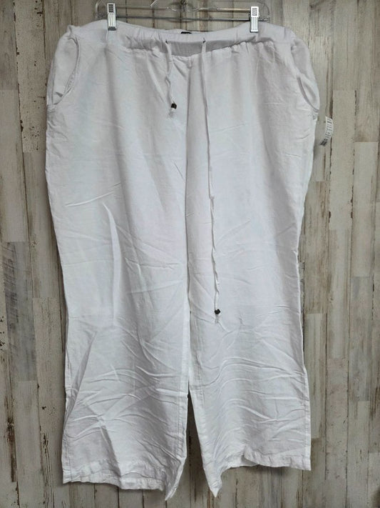 WHITE ELEMENT LINEN PANT, LADIES 3X