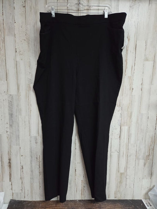 BLACK WORTHINGTON PULL ON PANT, LADIES 3X