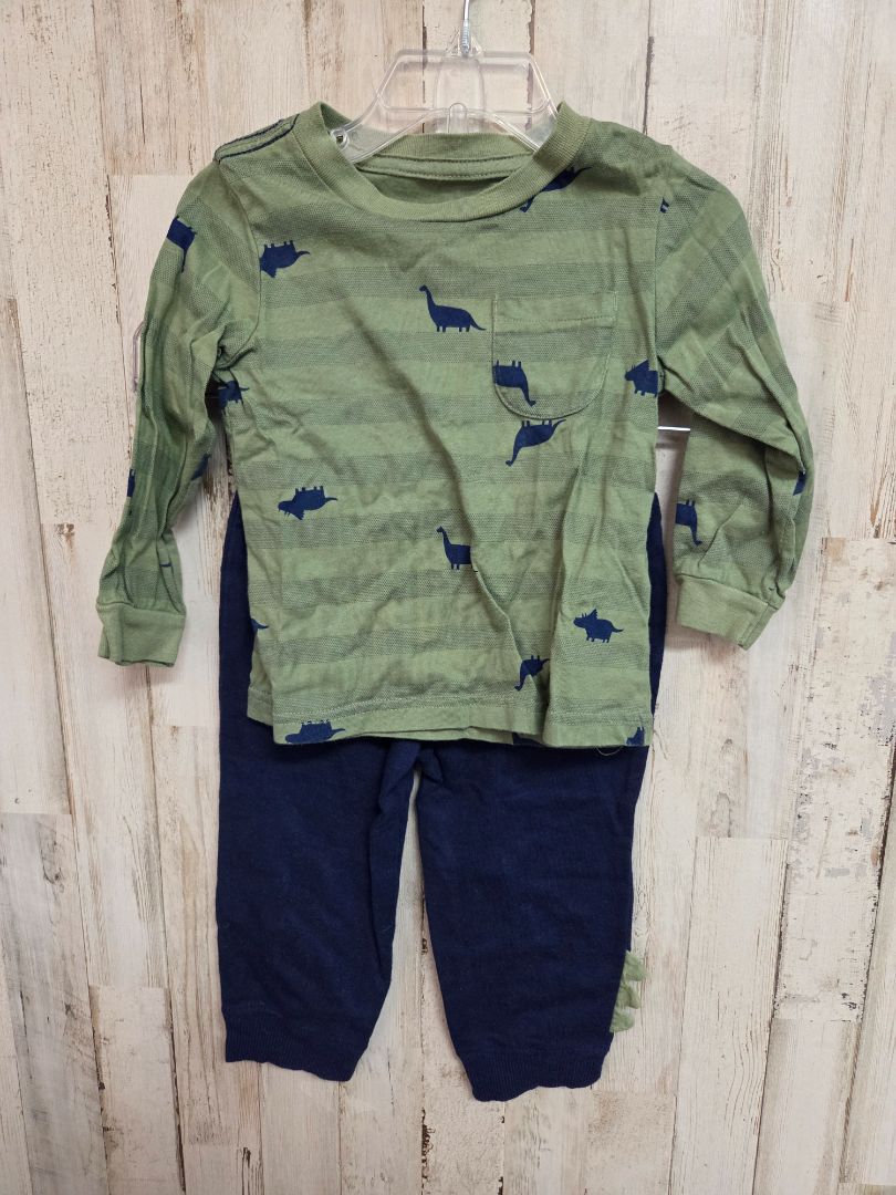 OLIVE/NAVY JUST ONE YOU DINO OUTFIT, BOY 18M