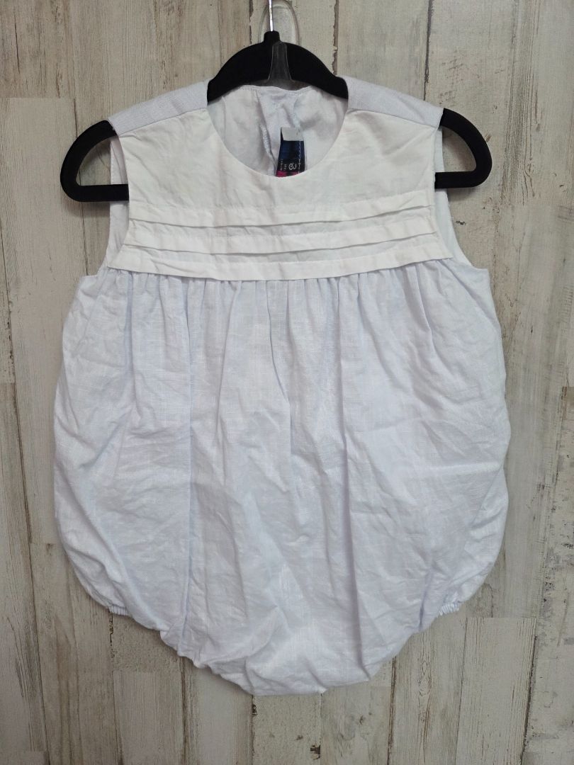 WHITE/BLUE SOPHIE & LUCAS LINEN BUBBLE *LIGHT STAIN AT TOP*, BOY 18M