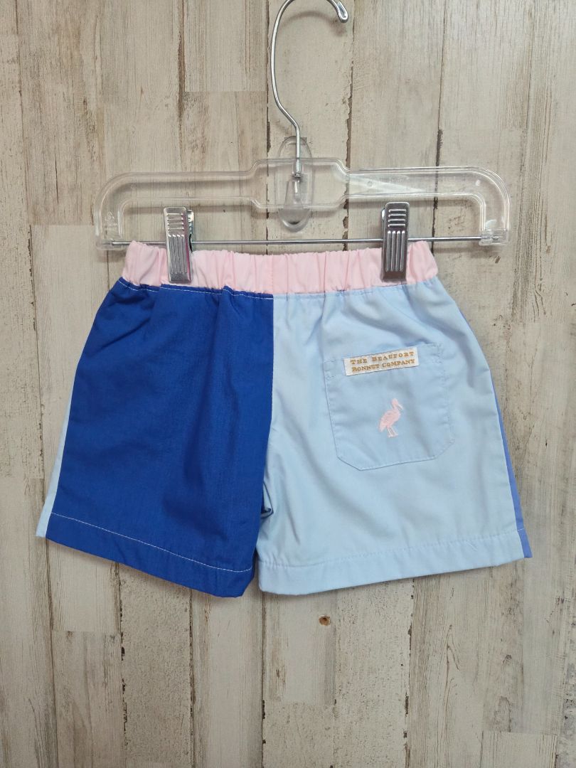 BLUE BEAUFORT BONNET CO COLORBLOCK SHORTS, BOY 18-24M