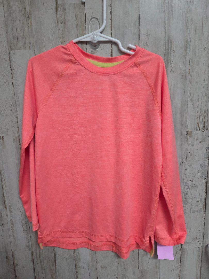 ORANGE ALL IN MOTION HEATHERED COMPRESSION TOP, BOYS 4/5