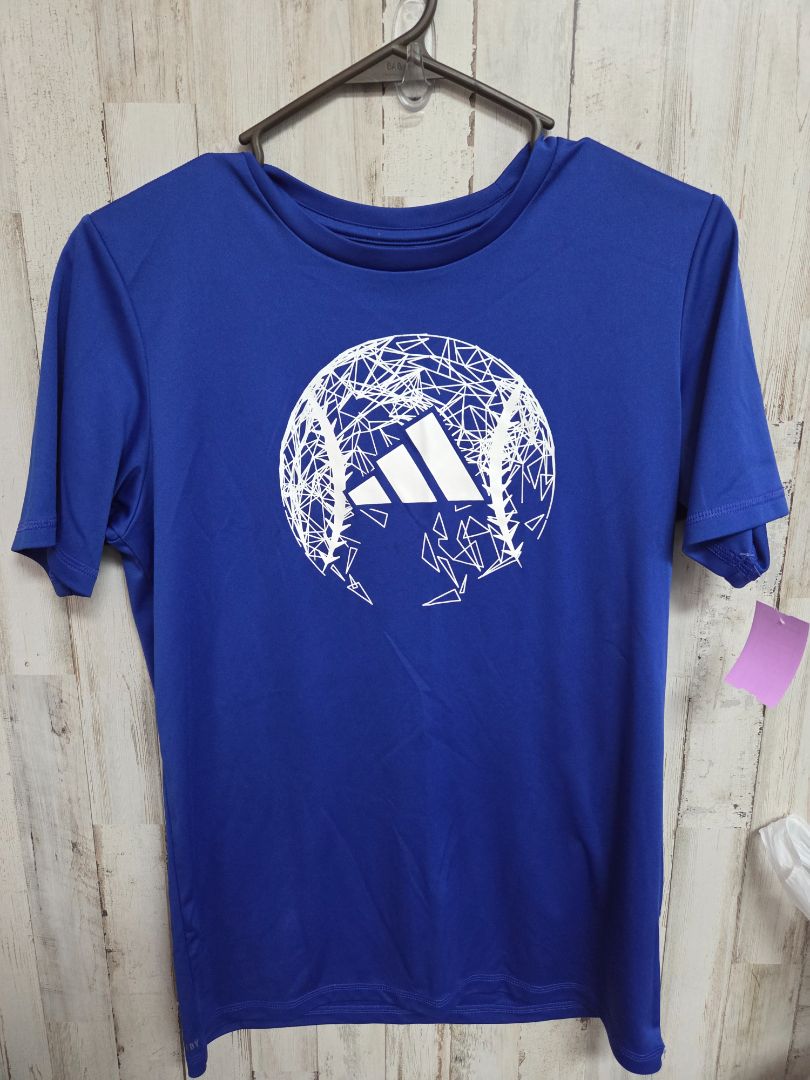 BLUE ADIDAS BASEBALL TEE, BOYS 14/16