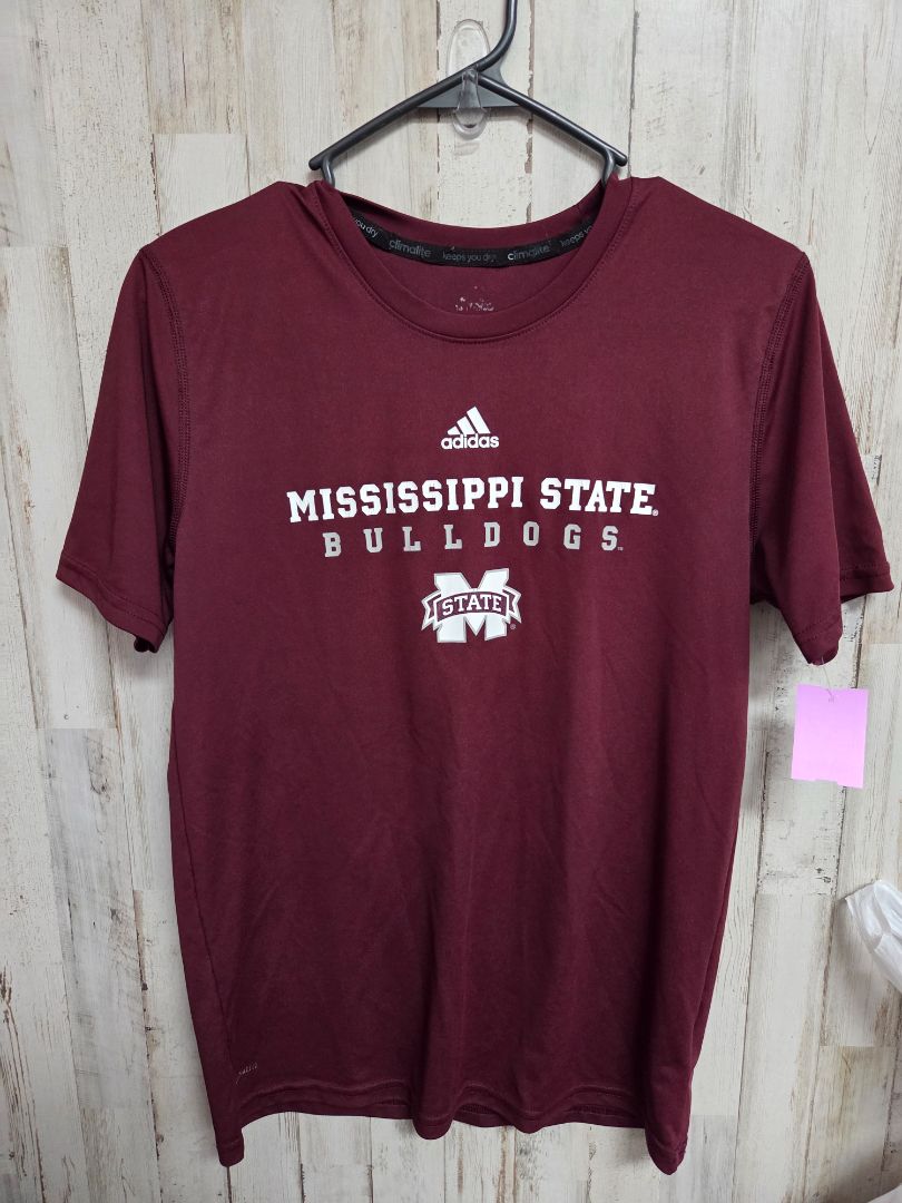 MAROON ADIDAS MS STATE TEE, BOYS 14/16
