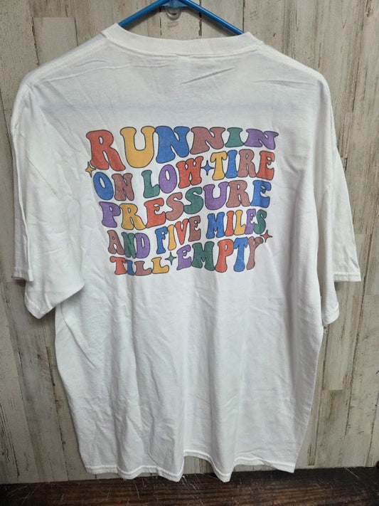 WHITE JERZEES TIL EMPTY TEE, LADIES XL