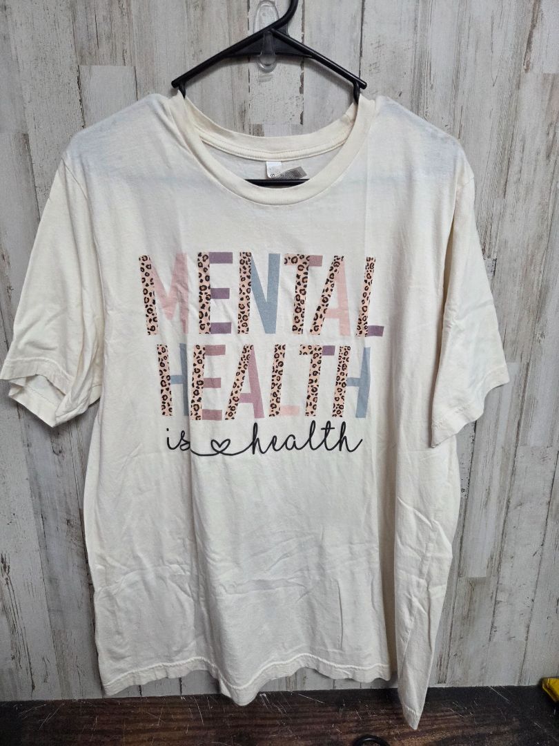 CREAM BELLA CANVAS MENTAL HEALTH TEE, LADIES XL