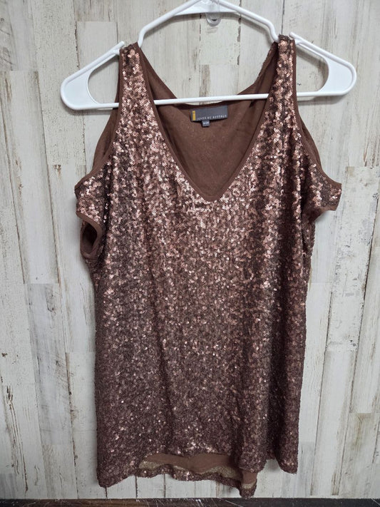 BROWN JEANS BY BUFFALO COLD SHOULDER SEQUIN TOP, LADIES S