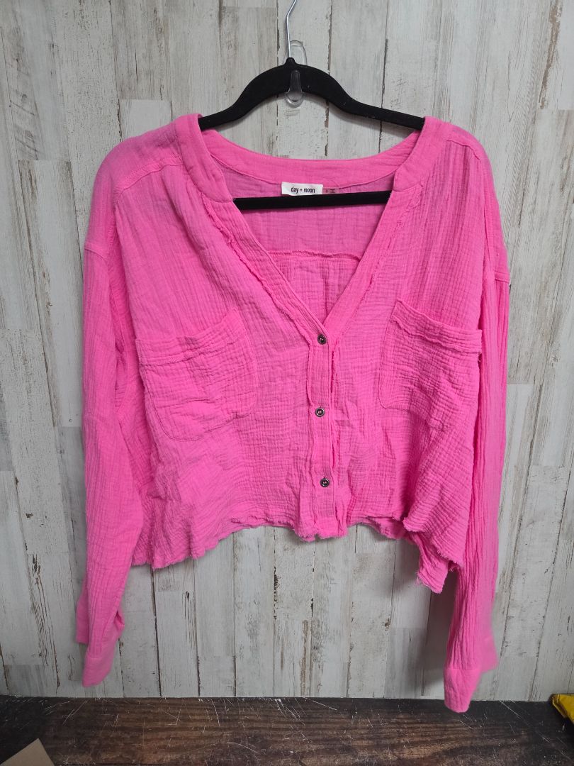 PINK DAY + MOON MUSLIN CROP TOP, LADIES S