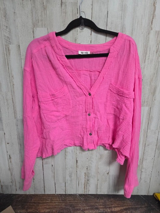 PINK DAY + MOON MUSLIN CROP TOP, LADIES S