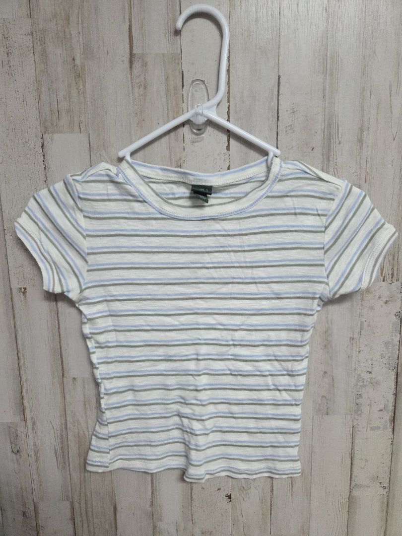 BLUE/GREEN WILD FABLE STRIPED TOP, LADIES XS