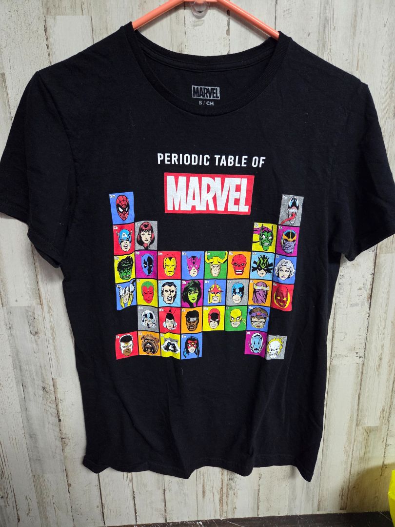 BLACK MARVEL PERIODIC TABLE TEE, LADIES S