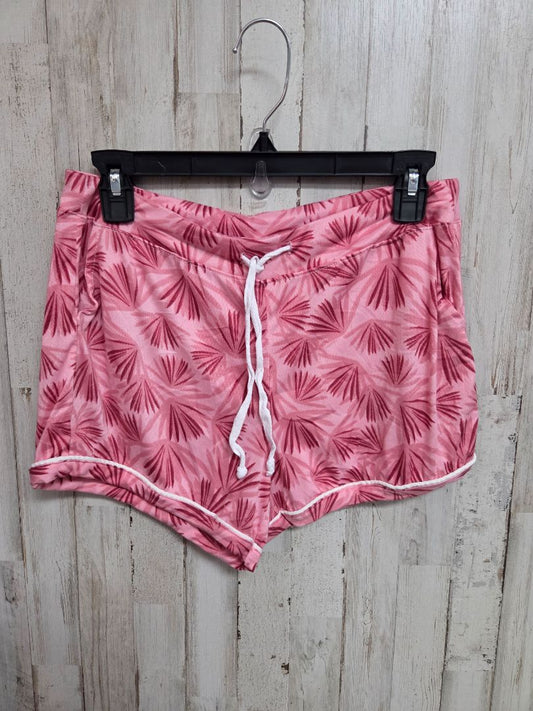 PINK HELLO MELLO LEAF PRINT SHORTS, LADIES S/M