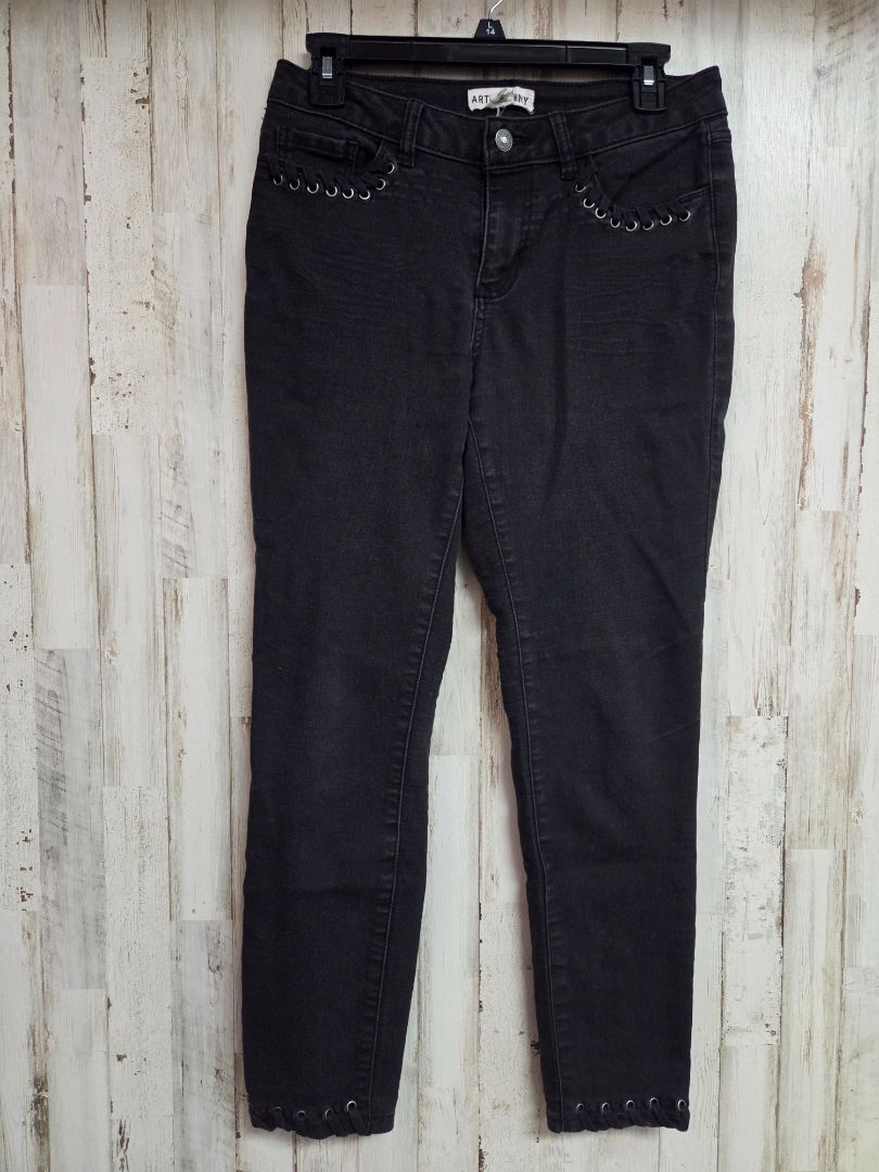 BLACK ARTISAN NY SZ6 LACED JEANS, LADIES M