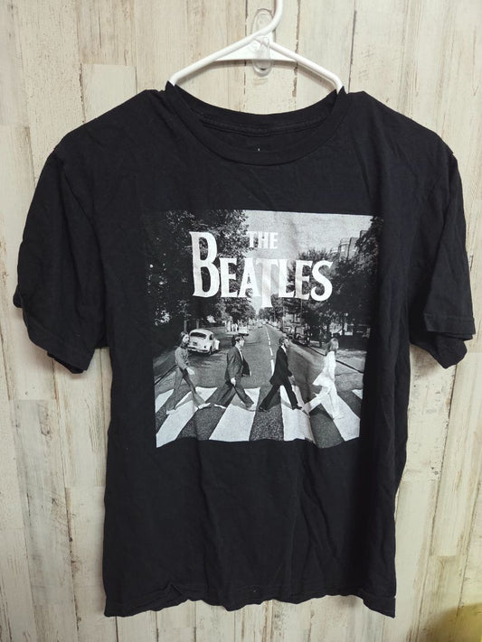 BLACK HYBRID BEATLES COVER TEE, LADIES M