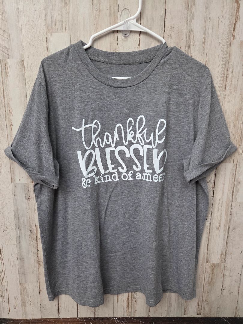 GREY  BLESSED MESS, LADIES XL