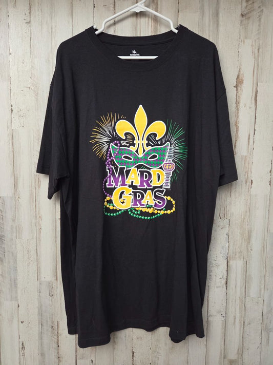 BLACK KNIGHTS APPAREL NEW MARDI GRAS TEE, LADIES 2X