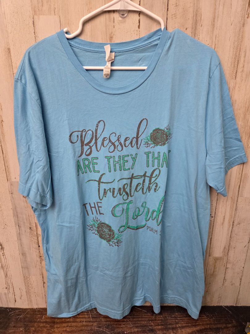 BLUE BELLA CANVAS TRUST THE LORD TEE, LADIES 2X