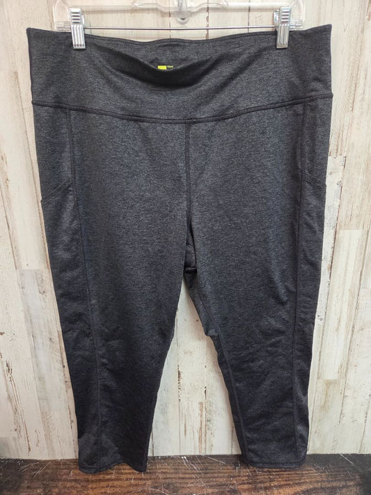 GREY XERSION CAPRI LEGGINGS, LADIES XL