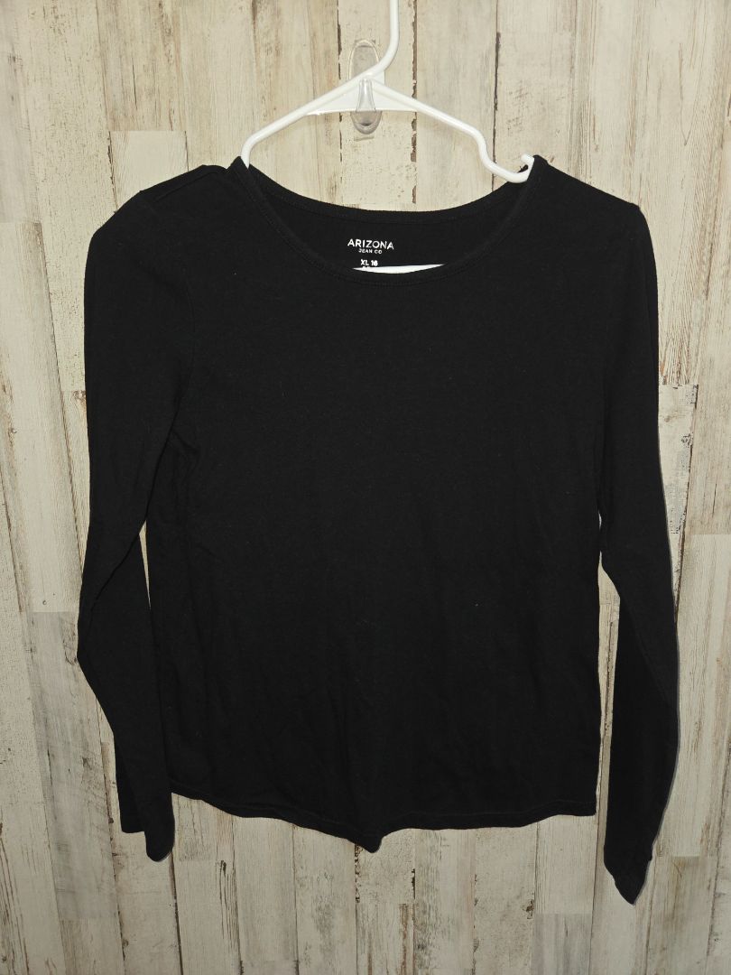 BLACK ARIZONA COTTON LONG SLEEVE, GIRLS 16