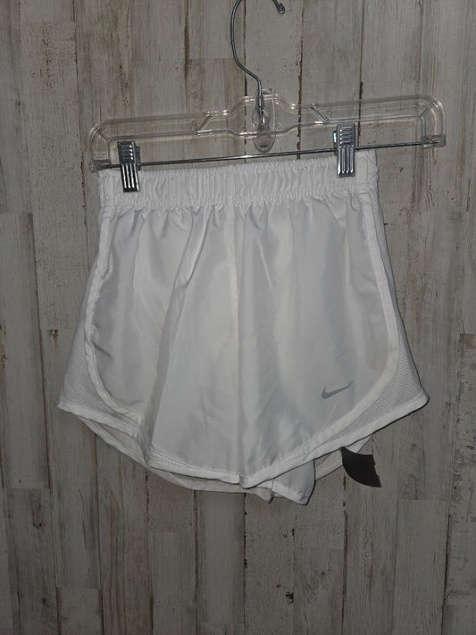 WHITE NIKE ATHLETIC SHORTS, LADIES XS