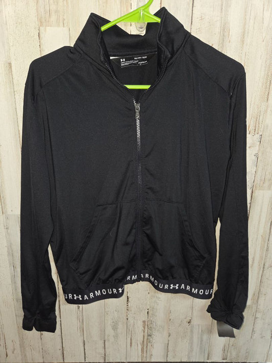 BLACK UNDER ARMOUR ATHLETIC ZIP JACKET, LADIES XS