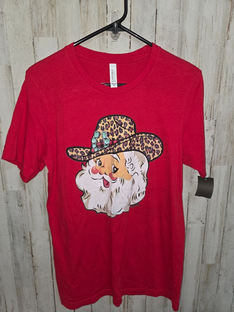 RED BELLA CANVAS SANTA TEE, LADIES M