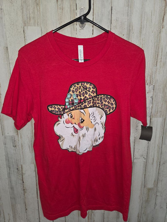 RED BELLA CANVAS SANTA TEE, LADIES M