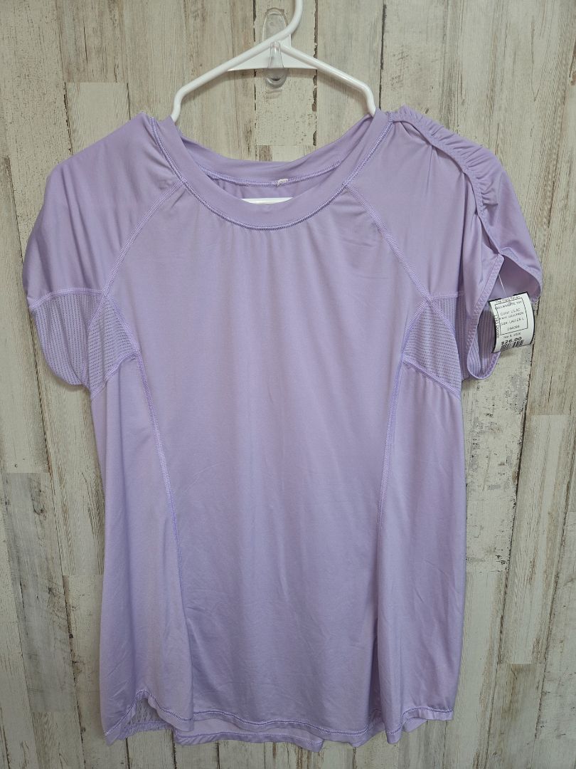 LILAC LULULEMON SZ10 ATHLETIC TOP, LADIES L