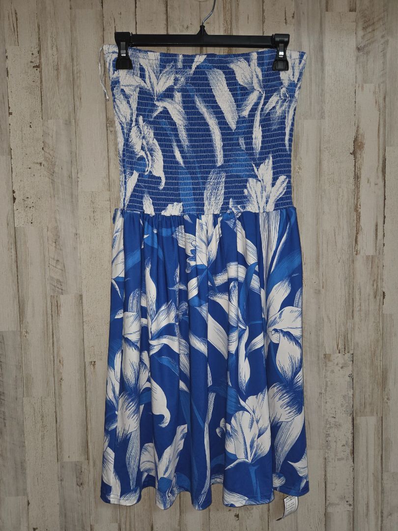 BLUE BANANA BOAT STRAPLESS FLORAL DRESS, LADIES L